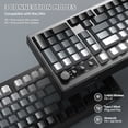 thumbnail image 2 of Freewolf-ZIYOULANG K100 99 Keys Gaming Membrane Wireless Tri-Mode BT/2.4GHz/USB-C Computer Keyboard with Media Knob & Side Printed Keys, Black, 2 of 9