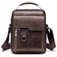 thumbnail image 2 of Bolso de hombro para hombre, de piel sintética, bandolera de trabajo, maletín, bandolera de viaje, bolso con múltiples bolsillos, 2 of 4