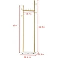 thumbnail image 3 of Gold Clothing Rack With Shelves, Gold Coat Rack Freestanding with Marble Base, Coat Hanger Hat Tree Standing Clothes Racks for Boutique, Bedroom, 3 of 6