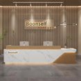 thumbnail image 3 of cash register table Reception Desk Executive Coffee Lectern Service Desk Front Cashiers Podiums scrivania reseption Furniture My Lux Decor Round, 3 of 6