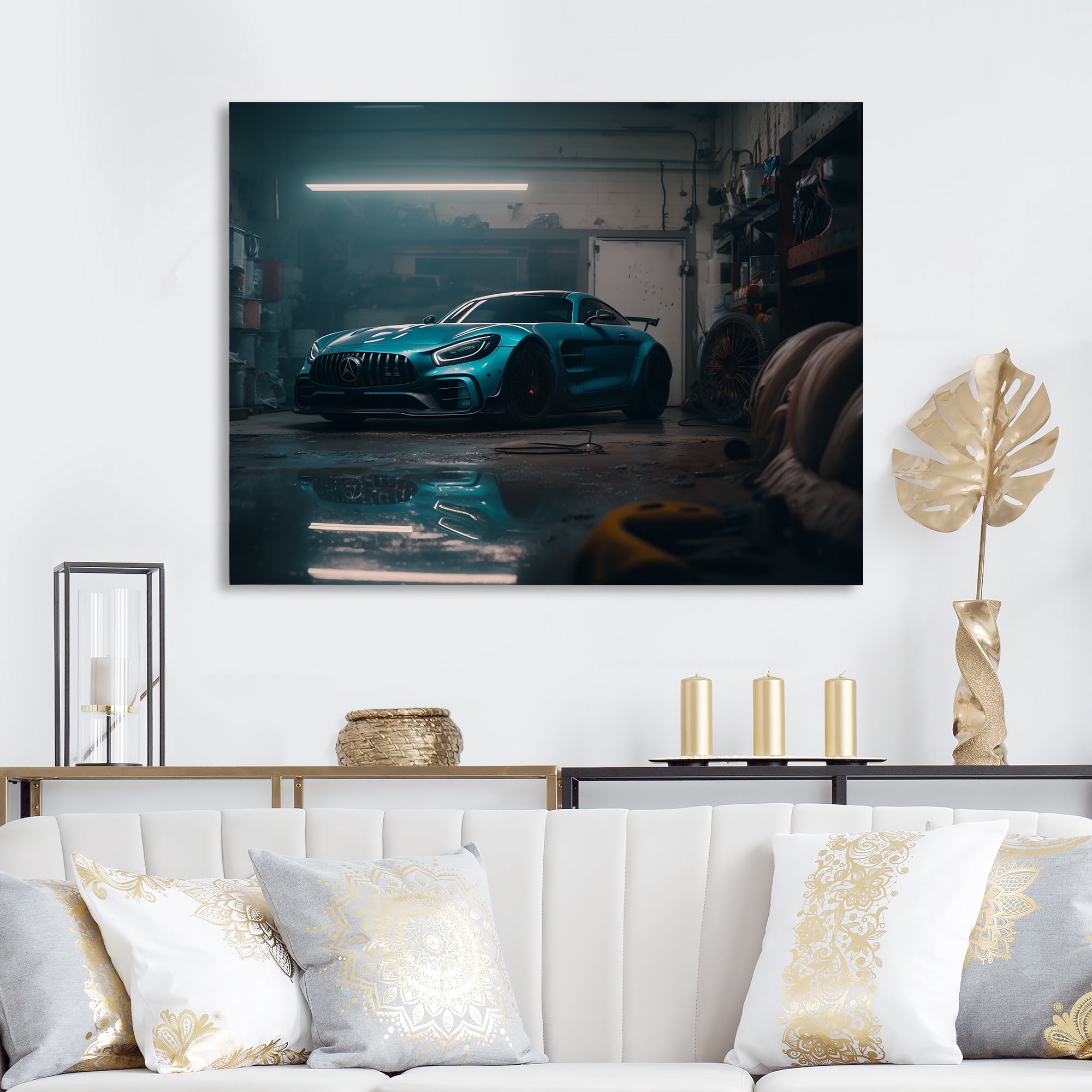 Designart Gt In Underground Garage Canvas Wall Art