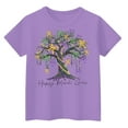 thumbnail image 3 of CCRFTGI Mardi Gras Shirt for Kids Girls Size 8 Funny Bead Tree Shirts Trendy Beads Tee Party Crew Neck Gift T-Shirt Purple 5-6 Years, 3 of 3