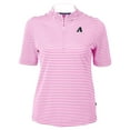 thumbnail image 2 of Women's Cutter & Buck  Pink Arizona Diamondbacks Virtue Eco Pique Stripe Recycled Quarter-Zip Top, 2 of 3