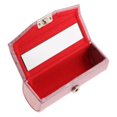 thumbnail image 2 of HILABEE Jewelry Storage Box Holder With Mirror Lipstick Case Soft Solid PU Leather Pink, 2 of 9