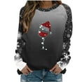 thumbnail image 2 of WXLWZYWL Christmas Sweatshirt Women Christmas Snowman Reindeer Print Pullover Casual Long Sleeve Holiday Shirts Tops, 2 of 4