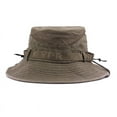 thumbnail image 3 of Men Cotton Embroidery Hat Outdoor Sun Protection Wide Brim Foldable Boonie Bucket Hat, 3 of 3