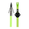 thumbnail image 3 of Muzzy Bowfishing Classic Chartreuse Arrow w/ Nock & Iron 2-Barb Fish Point, 3 of 4