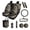 Black and Brown - Lion, variant on LedBack Deer Skull Print Car Seat Covers Full Set Camo Hunting Print Front and Rear Split Bench Seat Covers with Steering Wheel Cover Safety Belt Pads Inside Rearview Mirror Cover, Blue