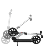Razor Chrome Lux – Silver/Black, Folding Large 8” Wheel Kick Scooter for Ages 8+ and up to 220 lb