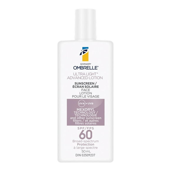 Ombrelle Ultra Light Advanced SPF 60 Sunscreen, 50 mL, Light Weight