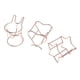 thumbnail image 1 of 3 Pieces Rose Gold Metal Makeup Sponge Rack for Storage Use Firm and Durable Beauty Tools drying, 1 of 4