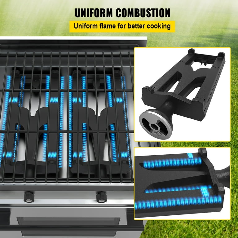 VEVOR Grill Burners, Cast Iron BBQ Burners Replacement,