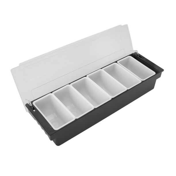 Condiment Container,Condiment Caddy Durable Plastic Bar Fruit Caddywith