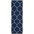 thumbnail image 5 of SAFAVIEH Dhurrie Solomon Geometric Moroccan Wool Runner Rug, Navy/Ivory, 2'6" x 8', 5 of 5