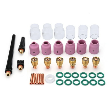 40Pcs TIG Welding Torch Stubby Gas Lens #10 #12 Pyrex Glass Cup Business & Industrial Kit For Tig WP-9/20/25
