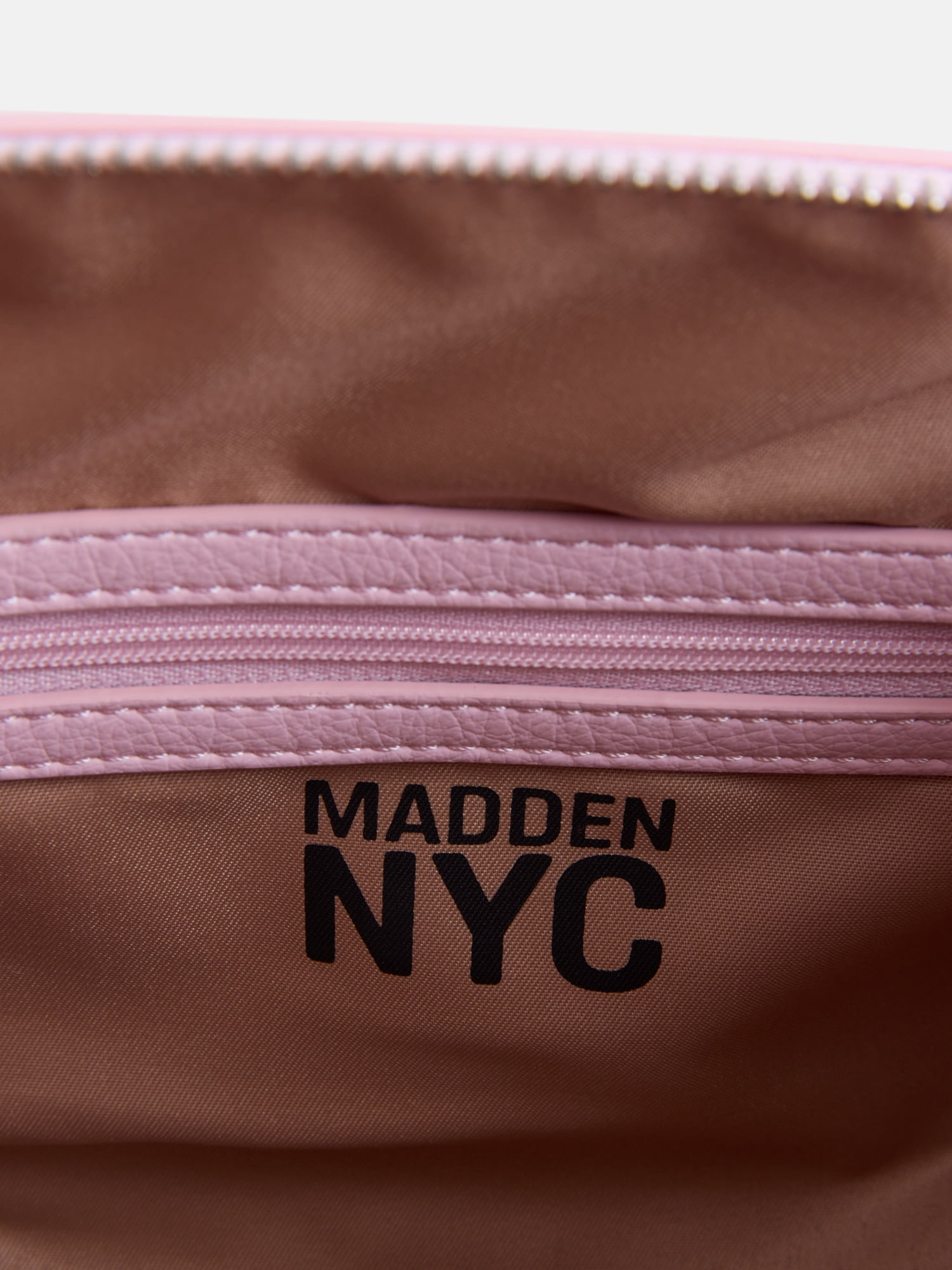 Madden NYC Women's Soft Zipper Satchel Handbag, Pink