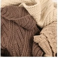 thumbnail image 3 of Knitted Wool Shawl, Belt Buckle, Triangle Scarf Shawl, Fashionable And Versatile,Beige, 3 of 4