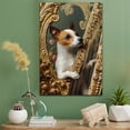 thumbnail image 2 of Toy Fox Terrier Cute Dog Harp Stretched Canvas Size 8x12 – Retro Toy Fox Terrier Dog Batter in Action With Harp for Themed Living Room, 2 of 5