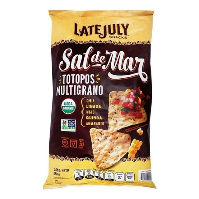 Totopos Multigrano Orgánicos 680g Late July Sal De Mar Original