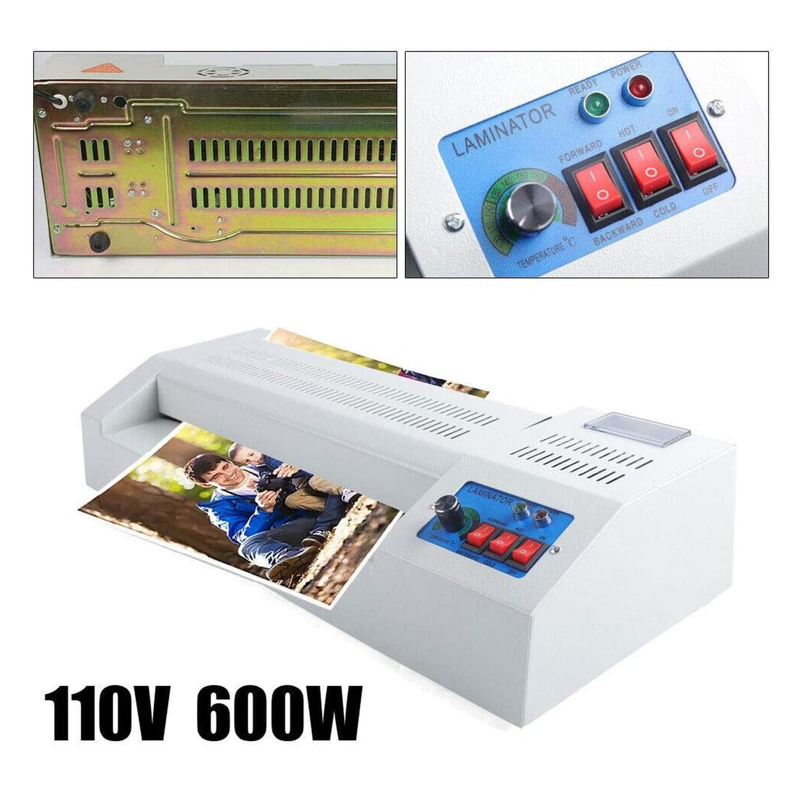 Thermal Laminator Machine, 13" Laminator Machine for A3/A4, 4 System for Professional Finish Prevents Misfed Items, Hot Cold Film Laminating Document Paper Photo (C-50)