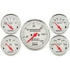 Auto Meter 5 Piece 1300 Arctic White Gauges Kit Box With Mech Speedo