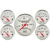 AUTO METER 1300 5 PC. Gauge KIT 3-1/8 & 2-1/16" MECH. Speedometer Arctic White"