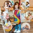 thumbnail image 6 of Colorful Tie Dye Wave Sphere Pattern Kids Aprons for Girls and Boys,Adjustable Neck Strap Toddler Aprons for Kids Cooking Baking, 6 of 6