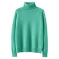 thumbnail image 4 of Pullover Sweaters for Women Long Sleeve Mock Neck Sweater Soft Winter Basic Turtleneck Knit Sweater Outfits Loose Fit Pullover Top Fall Winter Outfits,Fuzzy Knit Tops Trendy Chunky Warm Sweater, 4 of 4