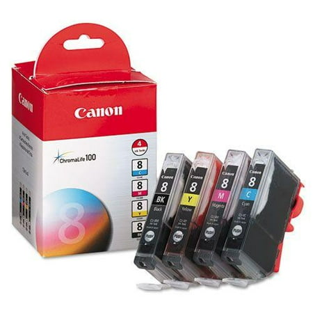 CLI8 (CLI-8) Ink Tank, 4/Pack, Black; Cyan; Magenta; Yellow