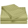 thumbnail image 2 of Hotel 600 Thread Count 100% Egyptian Cotton Quality Striped Sheet Set (Twin Extra Long, Sage), 2 of 3