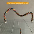 thumbnail image 2 of Graflsoa Colorful Cotton Rope Bird Perch - Adjustable Length for Parrots, Safe Chewable Toy, Cage Climbing Rope (60cm), 2 of 7