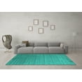 thumbnail image 3 of Ahgly Company Indoor Rectangle Abstract Turquoise Blue Contemporary Area Rugs, 2' x 3', 3 of 4