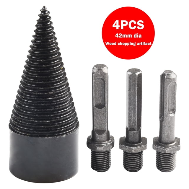 GLFILL Firewood Drill Bit Wood Splitter – Splits Logs in Seconds Exceptionally Strong 42mm