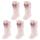 thumbnail image 1 of Laklulu 5 pares de bonitos calcetines largos con lazo para niñas que aprenden a caminar, 1 of 5