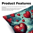 thumbnail image 2 of Hearts Battle Set of 2 Velvet Throw Pillow Covers Inserts with 16x16, 18x18, 20x20 Inches Chair Pillow Covers - Unique Patterns for Throw Pillows for Various Occasions, 2 of 6