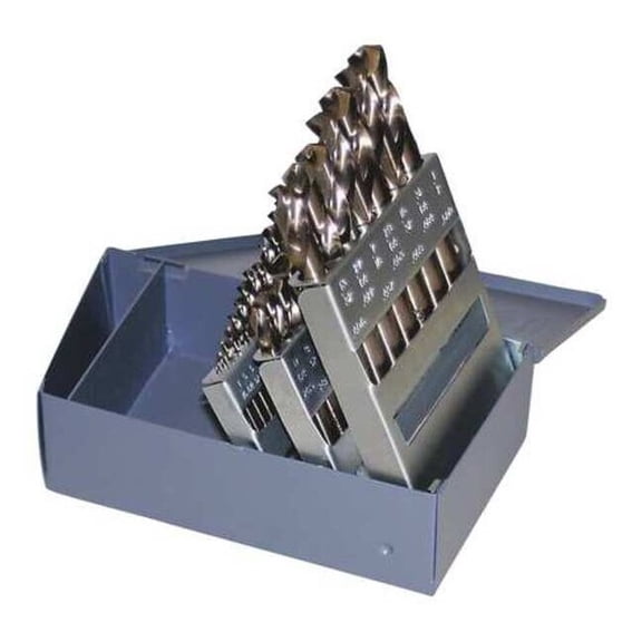 Chicago-Latrobe Screw Machine Drill Bit Set,29pc,Cobalt 69853