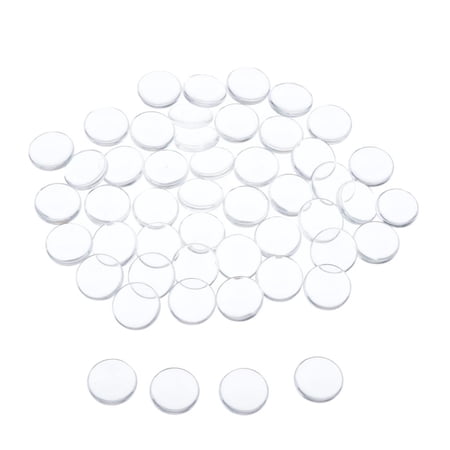 50 Pieces 3D Clear Nail Art Display Chart Salon Nail Glass Beads Card Round