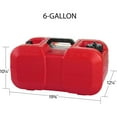 Scepter 6Gallon Marine Fuel Tank Rectangular Under Seat Gas Container