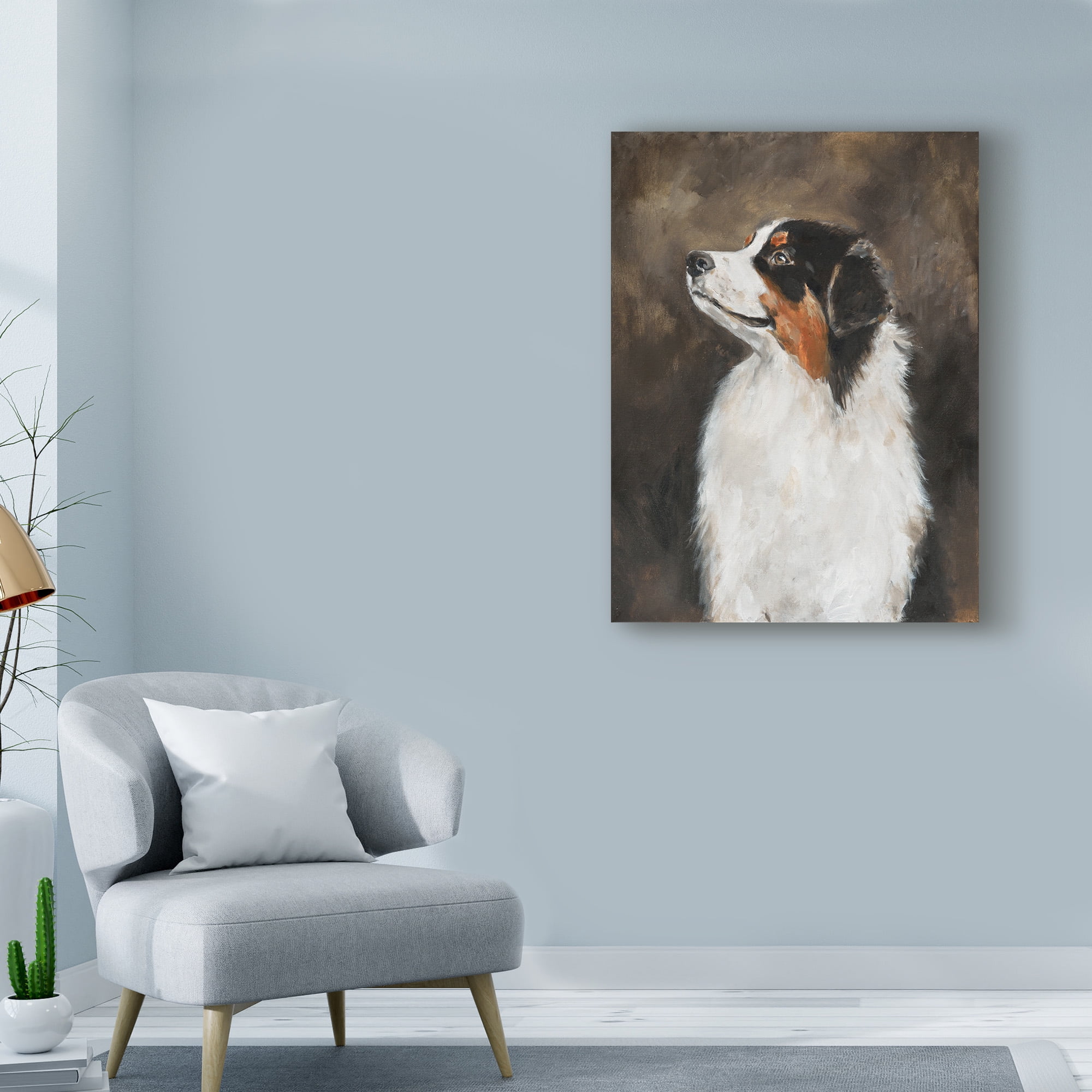 Trademark Fine Art 'Australian Shepherd Abstract' Canvas Art by Solveiga