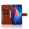 thumbnail image 3 of Wallet Case for TCL K70 SE 4G with Card Holder, PU Leather Flip Phone Case with Kickstand Magnetic Closure Wrist Strap Brown, 3 of 5