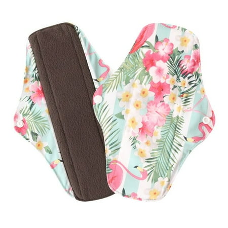 

QWZNDZGRSanitary Pad Regular Flow Washable Menstrual Napkins Bamboo Charcoal Women Menstrual Feminine Pads Cloth Towel Postpartum Pad