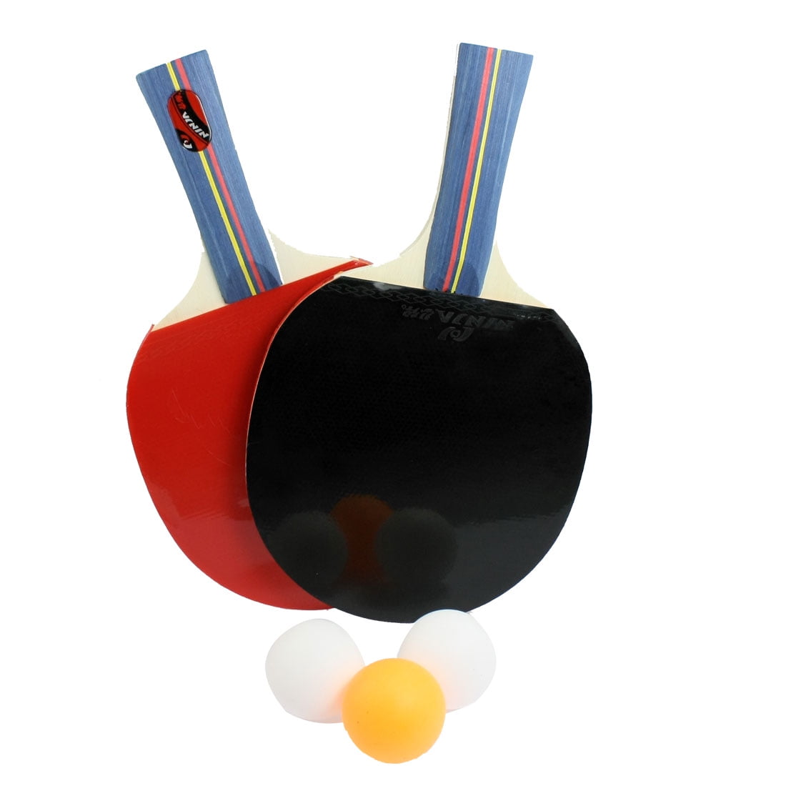 Shakehand Grip Red Black Rubber Ping Pong Penhold Table Tennis Paddle