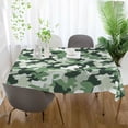 thumbnail image 3 of Yayeee Tablecloths 54" x 54" Rectangle Wrinkle Resistant Party Table Cover, Army Green Camouflage Pattern, 3 of 8