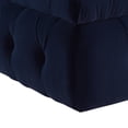 thumbnail image 6 of Rustic Manor Tremblay Velvet Button Tufted Storage Ottoman, Navy, 6 of 9