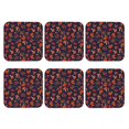 thumbnail image 2 of Pofeuu Autumnal Forest Print Leather Coasters Set of 6, Round Cups Mugs Mat Pad for Home Kitchen Heat Resistant Drink Coasters,Square, 2 of 7