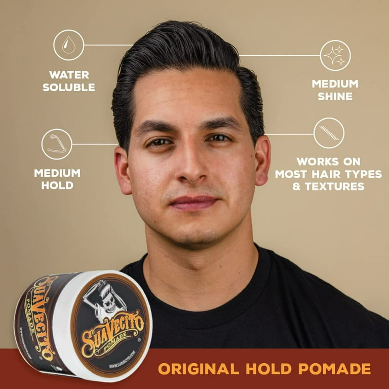 Suavecito Pomade For Men - Medium Hold Shine Water Based oz Suavecito Pomade For Men - Medium Hold Shine Water Based oz
