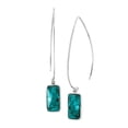 thumbnail image 1 of Silpada Boucles d'Oreilles Pendantes Turquoise Compressées 'Oasis' en Argent Sterling, 1 of 4
