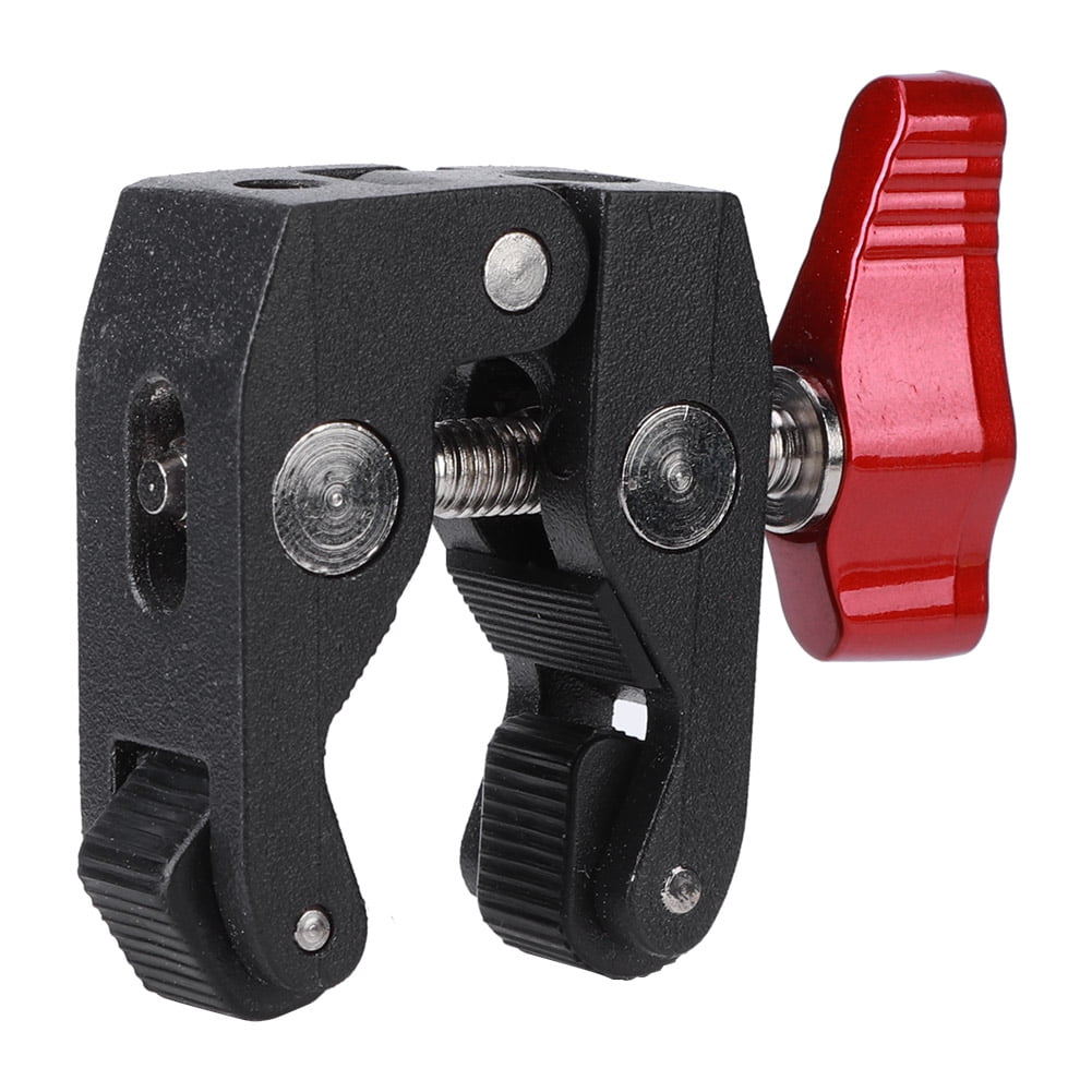Aluminum Alloy Super Clamp Magic Arm Bracket Support Mount with 1/4 and 3/8 Thread Holes for Photography Camera Camcorder Accessories (6.00 x 6.00 x 2.00 in / 15.2 x 15.2 x 5.1 cm)