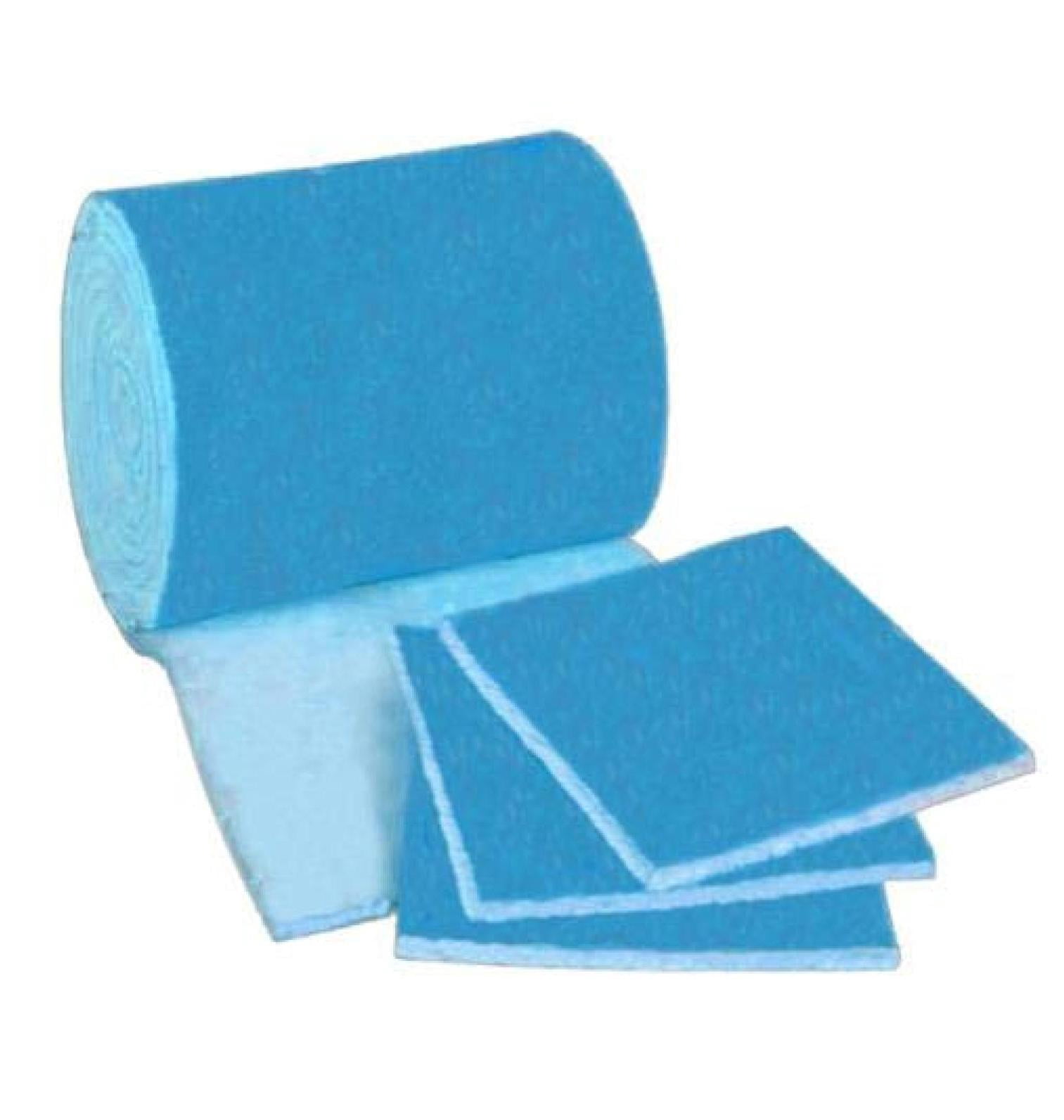 HVAC/Air Filter Media Roll, Blue/White MERV6 Polyester Media - 1 inch x 24 inch x 6 foot