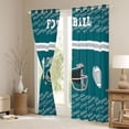 thumbnail image 3 of Homewish Teal Grey Sports Curtains Pack of 2 (42x84 Each), Cartoon Soccer Rugby Athlete Curtains Blackout, Teens Kids Boys Girls Bedroom Curtains, Blackout Curtains Bedroom Decor, 3 of 5